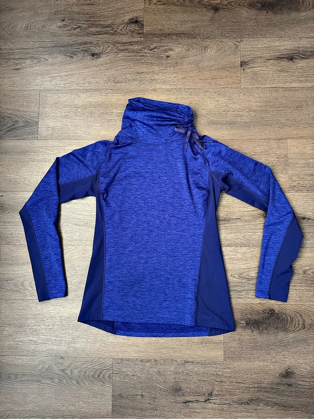 Eddie Bauer In Motion Cowl Neck Pullover Women's Blue Medium